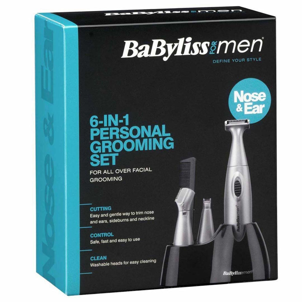 BaByliss Mens 6 in 1 Grooming Shaving Trimming Kit