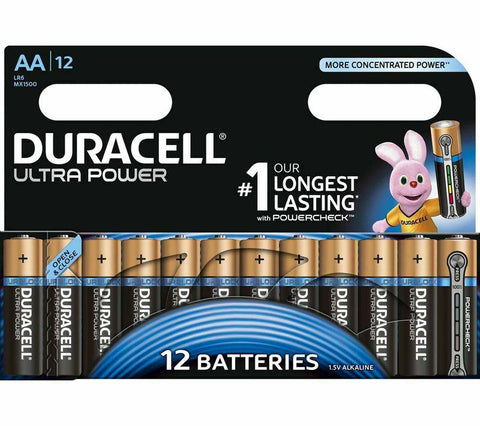 DURACELL Plus Power AA Alkaline Batteries - Pack of 12
