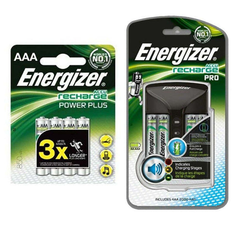 Energizer Pro Charger With 4 AA 2000mAh Rechargable 4 850mAh AAA Batteries