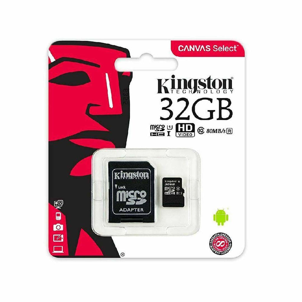 Kingston Micro SD SDHC Memory Card Class 10 32GB Memory with SD card Adapter