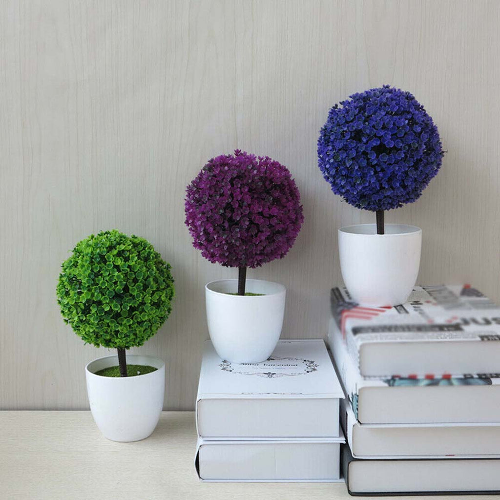 Artificial Mini Plant Ornaments In 3 Colours