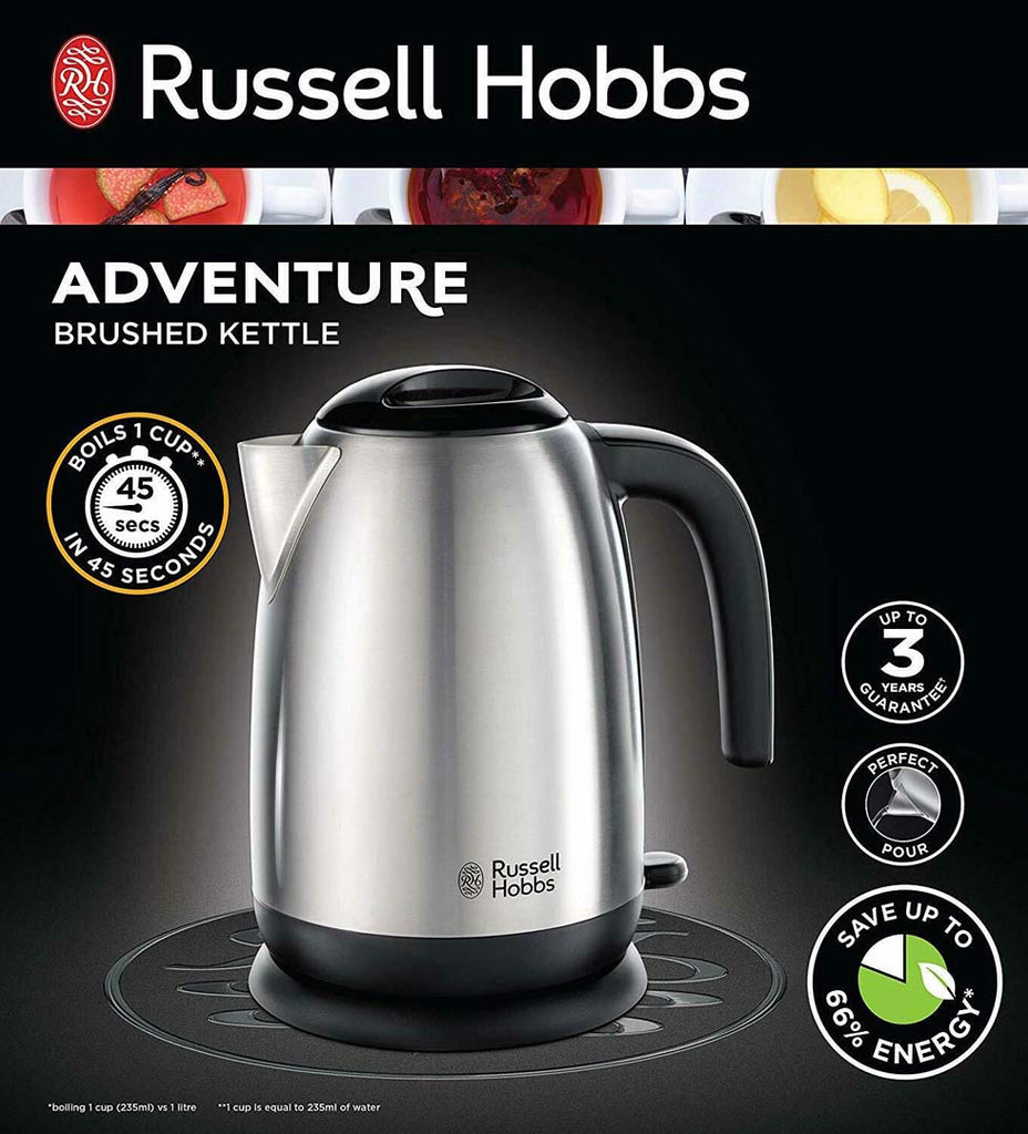 Russell Hobbs Rapid Boil Kettle Brushed Stainless Steel 1.7 Litre