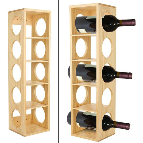 5 Bottle Bamboo Wine Rack Stand