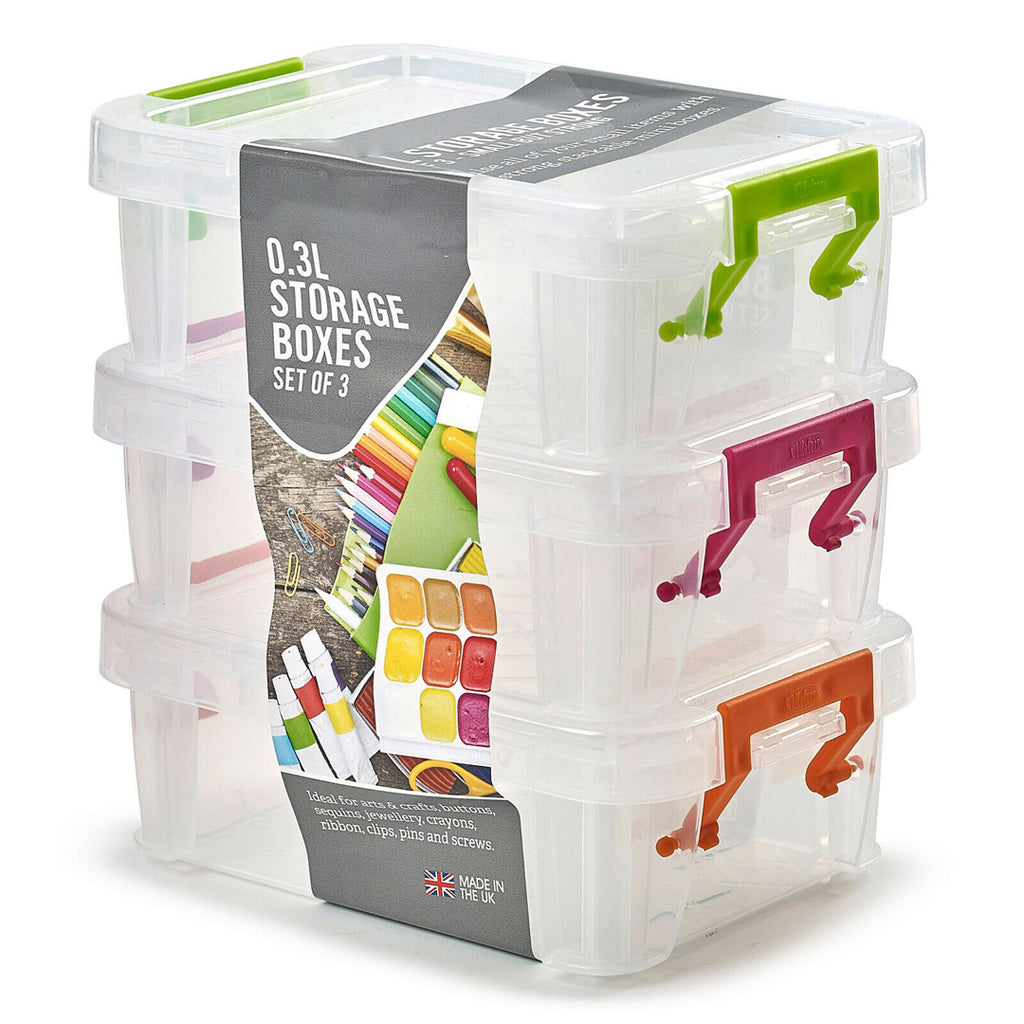 Whitefurze Stackable Storage Boxes With Lids